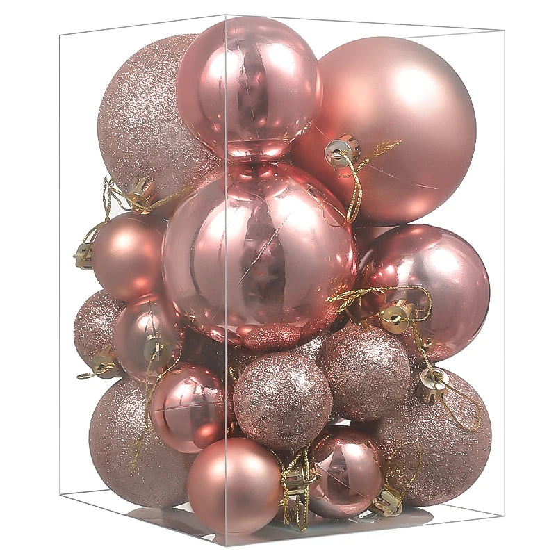 Colorful Glass Christmas Tree Ornaments Set