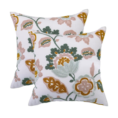 Rustic Country Flower Padded Pillow Cover