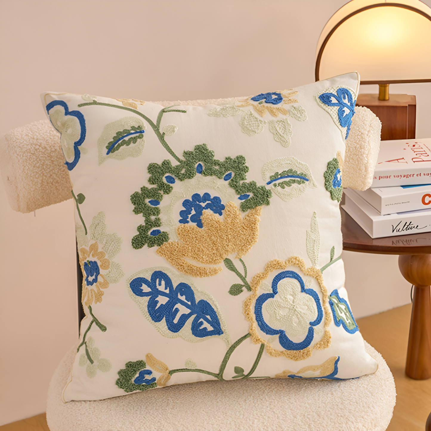 Rustic Country Flower Padded Pillow Cover - Luxicro
