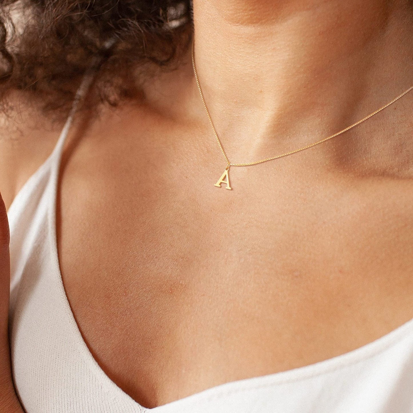 Classic 14k Gold Monogram Pendant Necklace