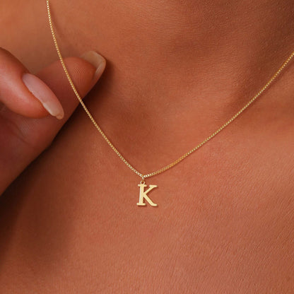 Classic 14k Gold Monogram Pendant Necklace