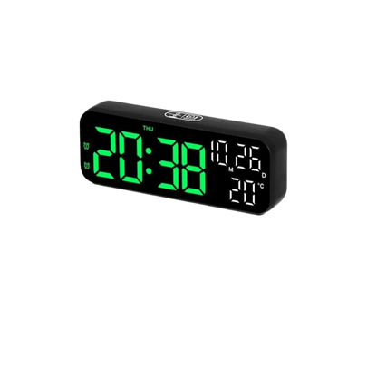 Digital LED Wall Clock with Date and Temperature