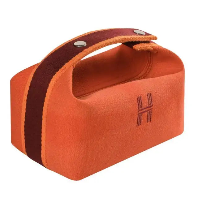Vibrant Travel Toiletry Bag with Bright Color Block Pattern - Luxicro