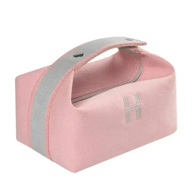 Vibrant Travel Toiletry Bag with Bright Color Block Pattern