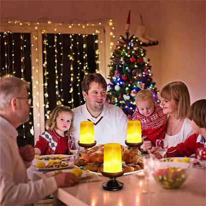 Cozy Soft LED Desk Lamp with Flicker Light Effect