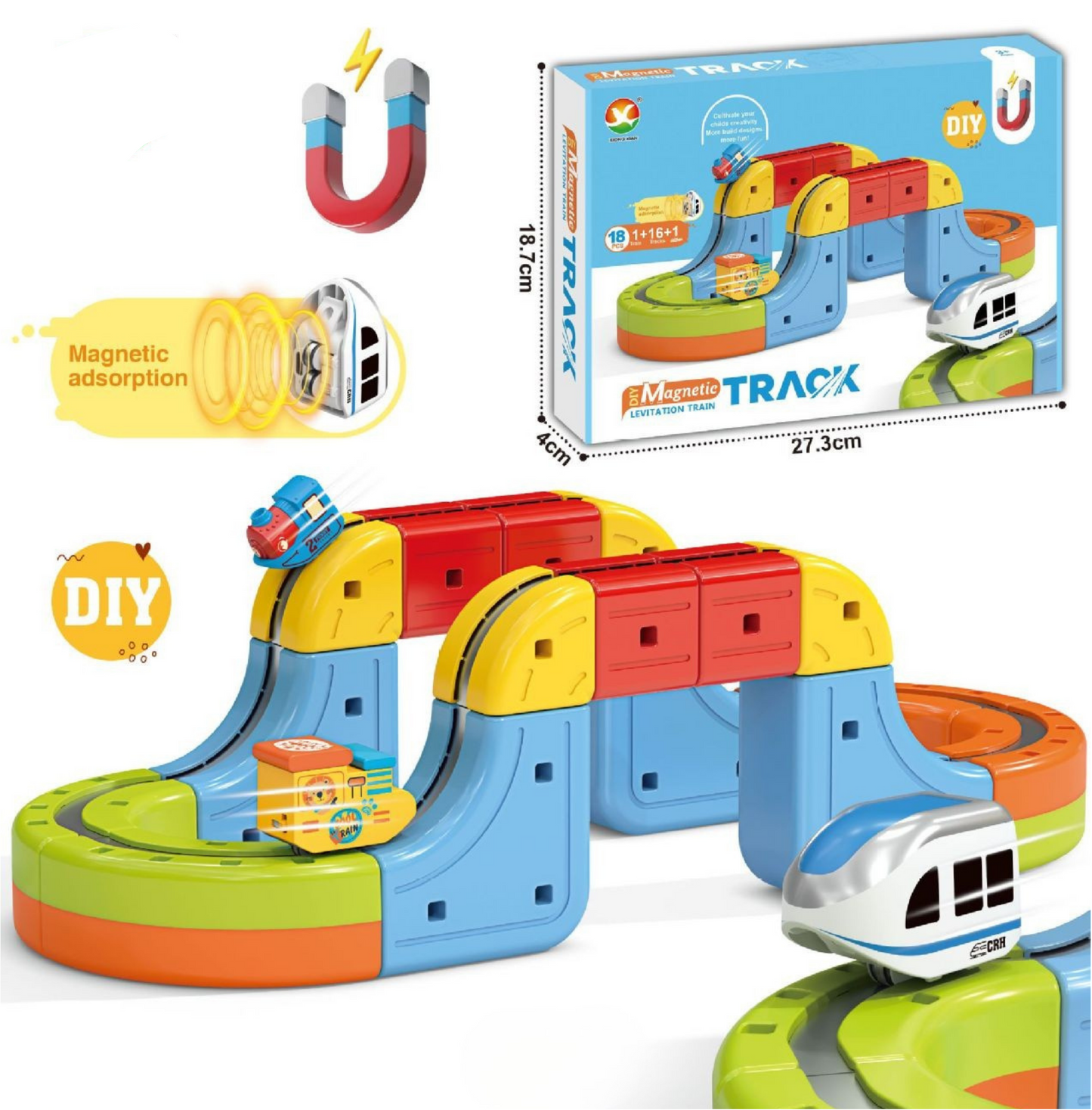 Fun Magnetic Train Track Toy Set - Luxicro