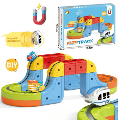 Fun Magnetic Train Track Toy Set - Luxicro