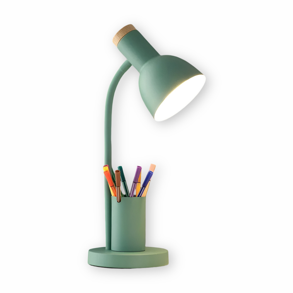 Compact Office Lamp with Pen Storage
