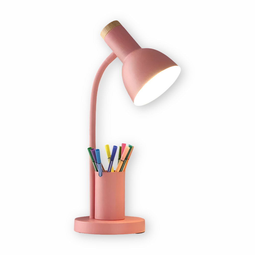Compact Office Lamp with Pen Storage