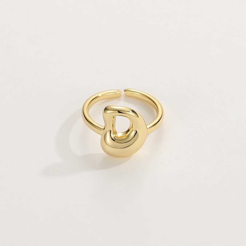Stylish Monogram Letter Ring