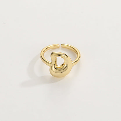 Stylish Monogram Letter Ring