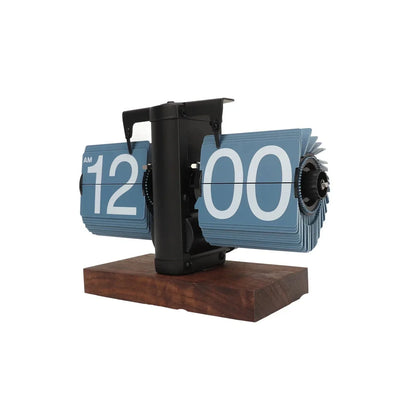 Classic Flip Clock with Wood Base