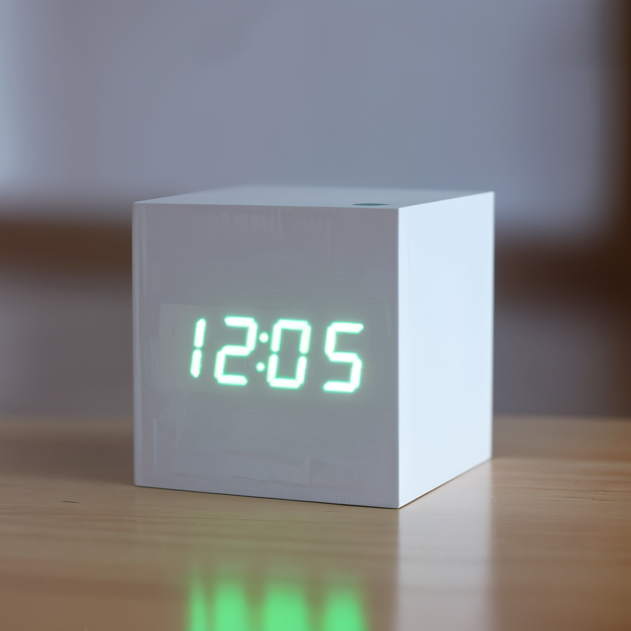 Compact Wooden Digital Alarm Clock with Clear Display