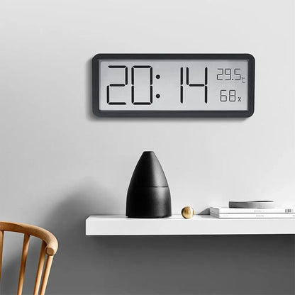 Big LED Display Wall Clock with Temp and Humidity - Luxicro