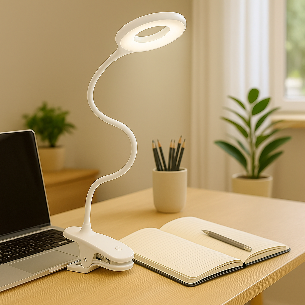 Portable LED Reading Light with Flexible Arm - Luxicro