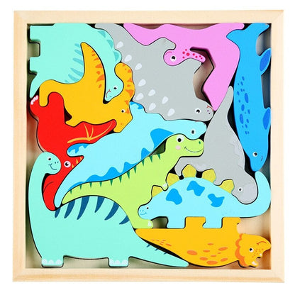 Colorful Wooden Brain Teaser Set 3 Pieces