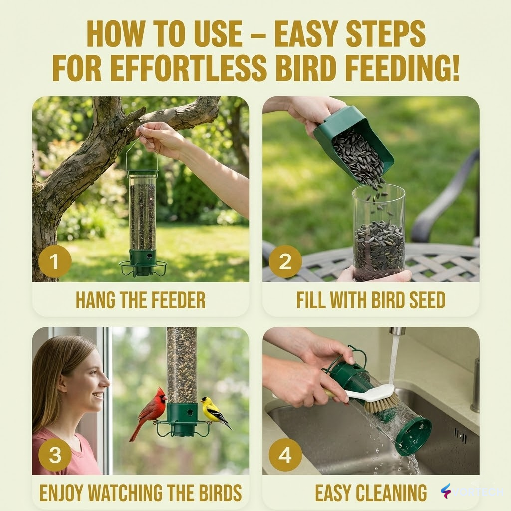 Squirrel Proof Bird Feeder with Weight Activated Guard