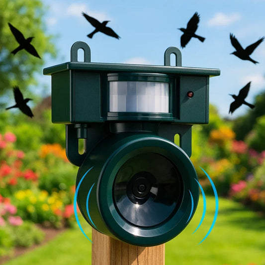 Automatic Bird Repellent Device with Loud Sound Scare - Luxicro