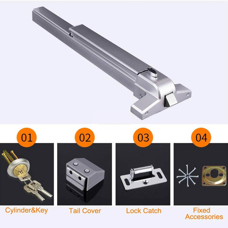 Heavy Duty Emergency Exit Door Bar with Lock