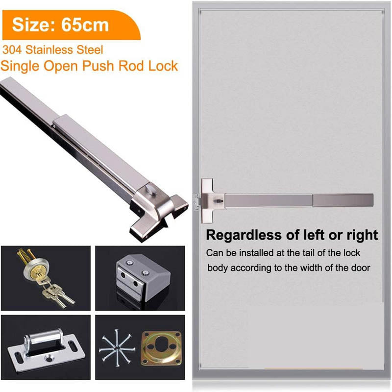 Heavy Duty Emergency Exit Door Bar with Lock