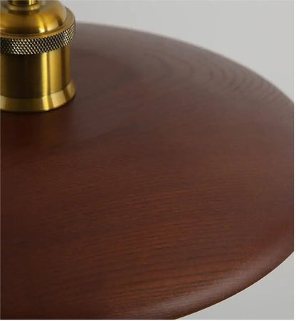 Stylish Wood Pendant Light with Glass Cover