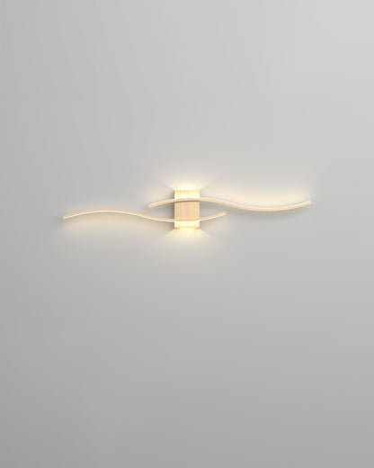 Natural Wooden Slim LED Wall Lamp for Home Decor
