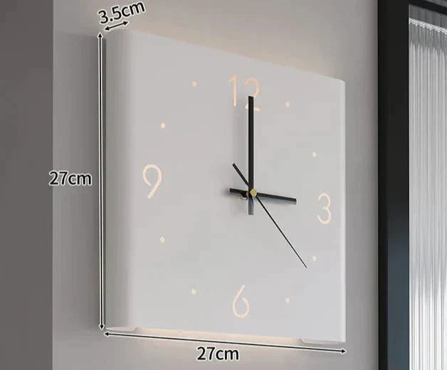 Contemporary LED Illuminated Square Clock - Luxicro