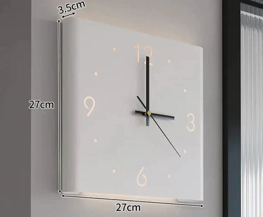 Contemporary LED Illuminated Square Clock - Luxicro