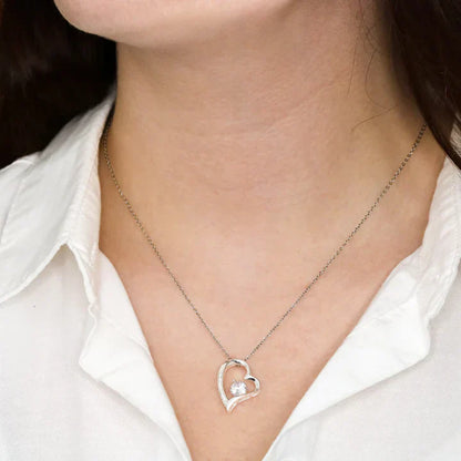 Beautiful Rose Wooden Box with 14k Gold Pendant Necklace