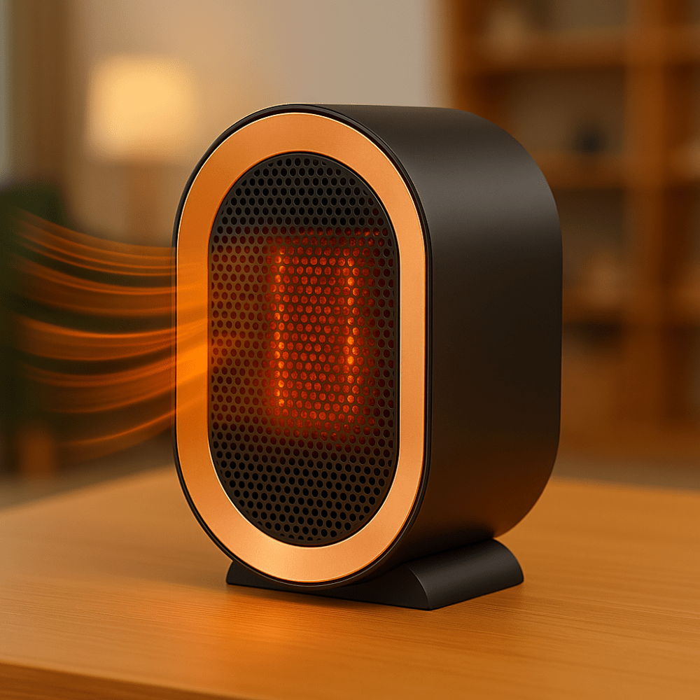 Compact Ceramic Space Heater with Quiet Operation - Luxicro