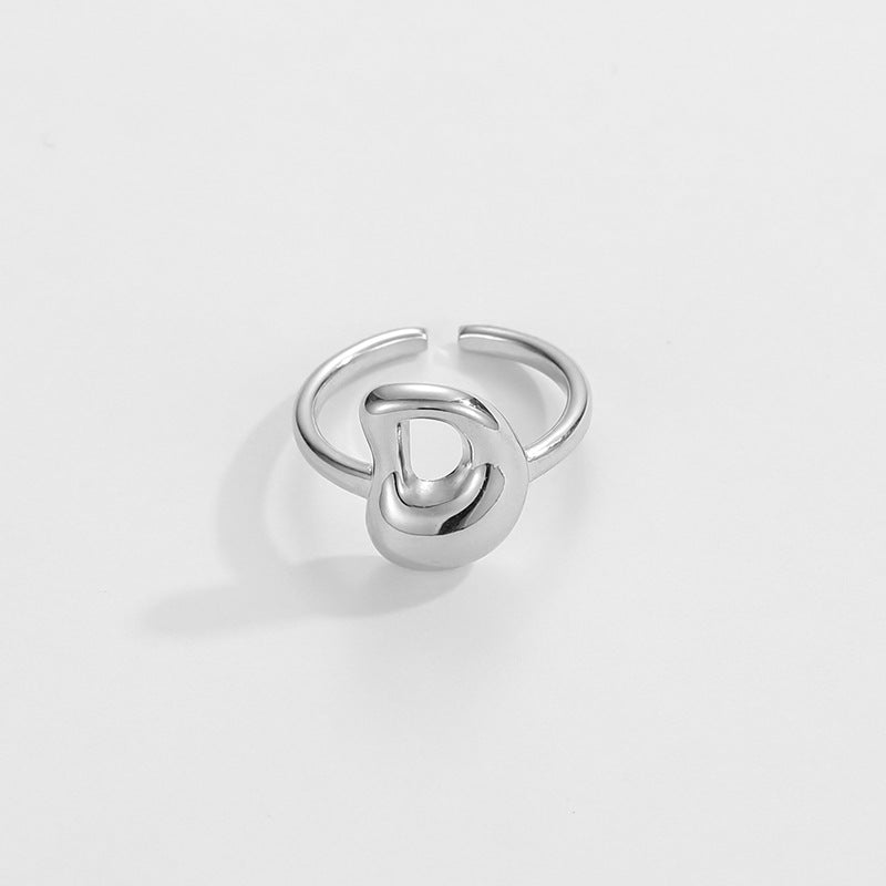 Stylish Monogram Letter Ring