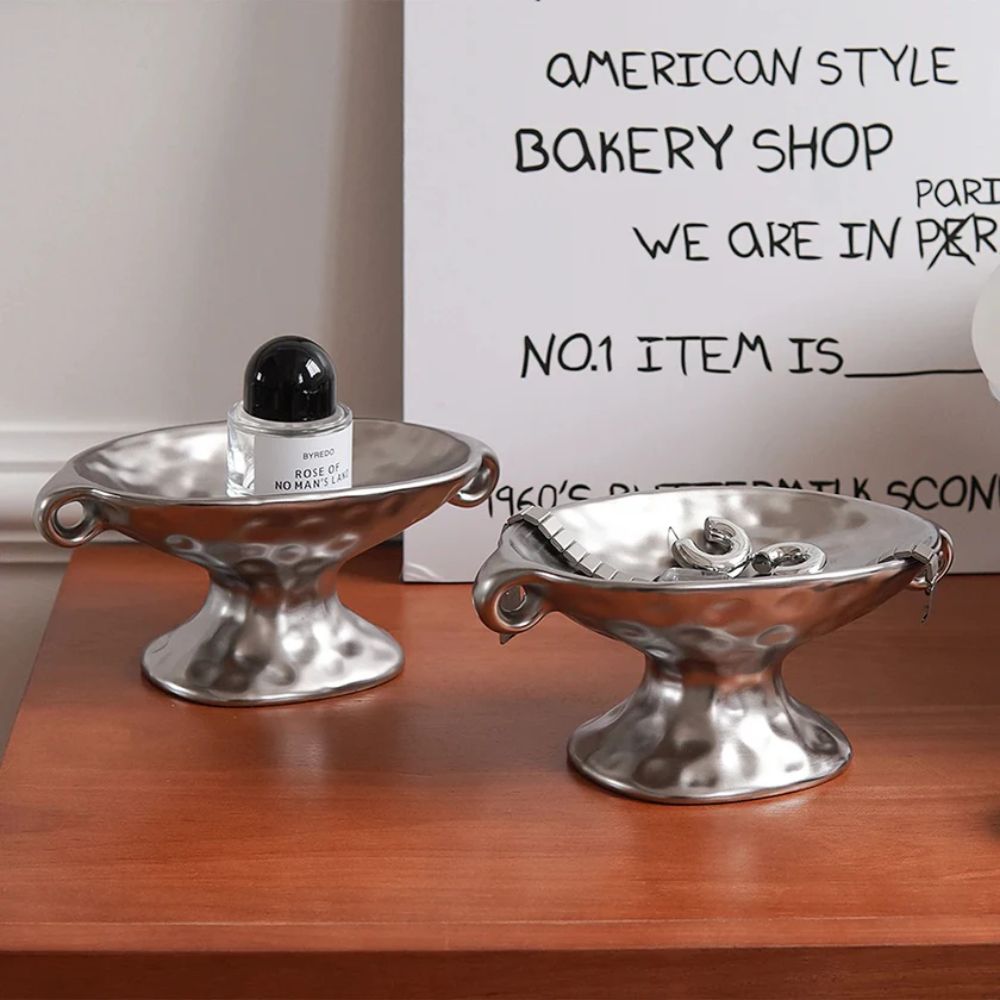 Double Ear Porcelain Storage Tray - Luxicro