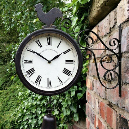 Classic Double Sided Round Wall Clock