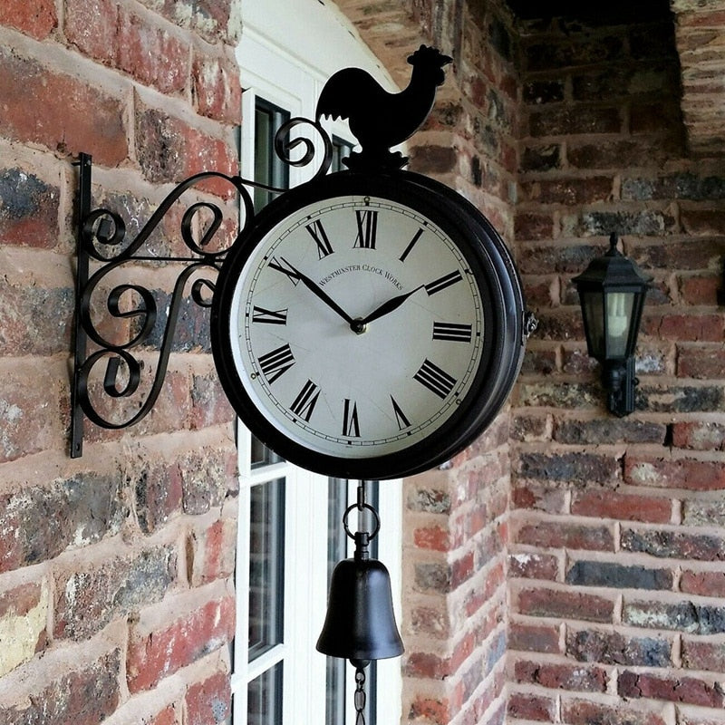 Classic Double Sided Round Wall Clock - Luxicro