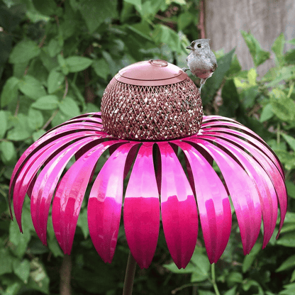 Colorful Metal Sunflower Bird Feeder - Luxicro