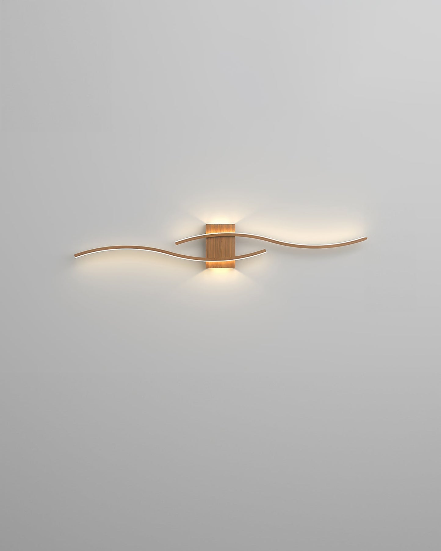 Natural Wooden Slim LED Wall Lamp for Home Decor