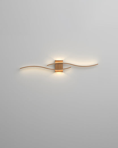 Natural Wooden Slim LED Wall Lamp for Home Decor