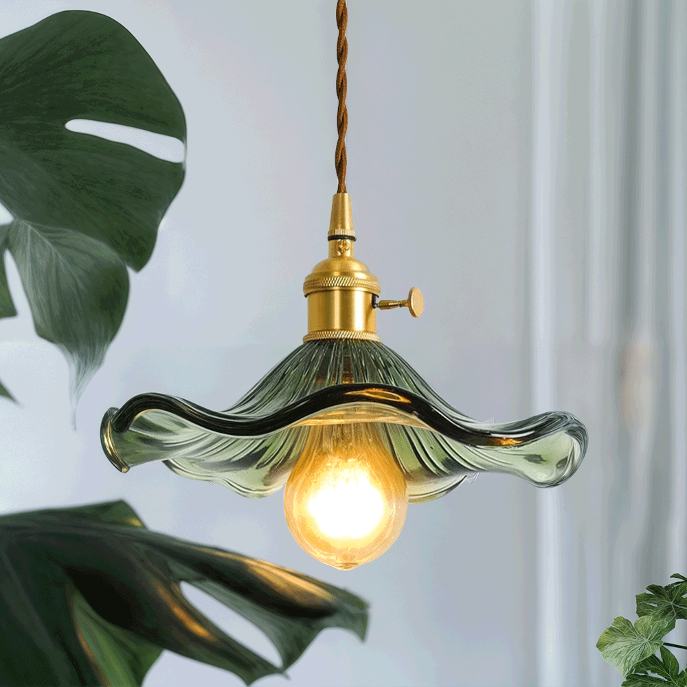 Elegant Glass Floral Pendant Light for Home Decor