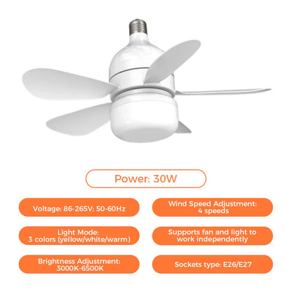 Modern Ceiling Fan with Bright LED Lighting