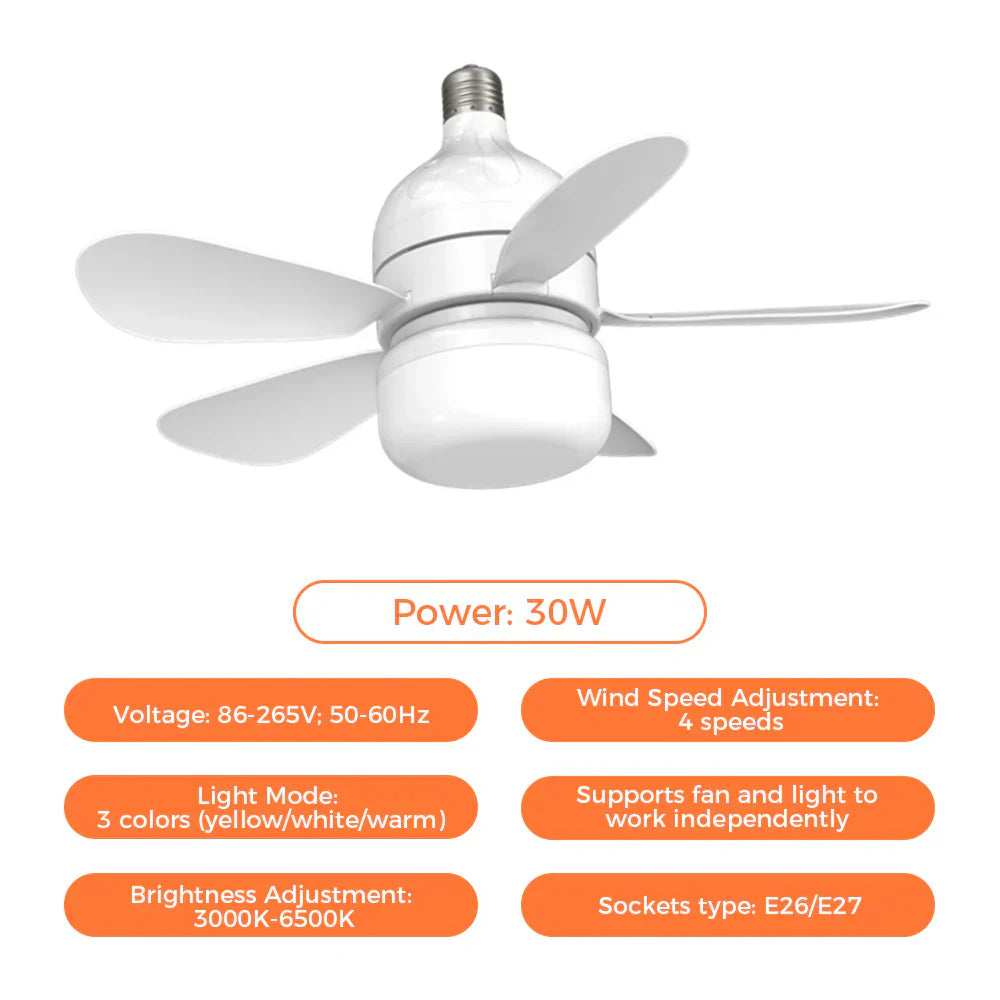 Modern Overhead Fan with Energy LED Lighting