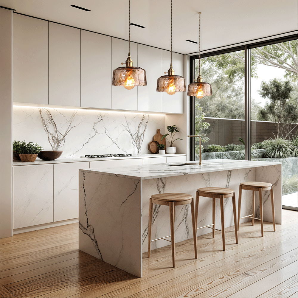 Bright Glass Pendant Light For Kitchen And Bathroom - Luxicro