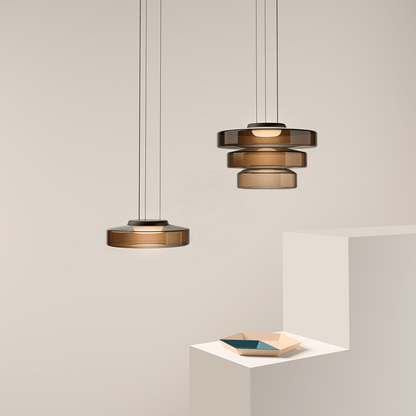Sleek Glass Pendant Light in Vintage Design
