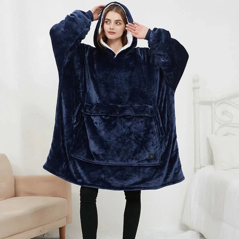 Cozy Electric Blanket Hoodie with Fleece Lining