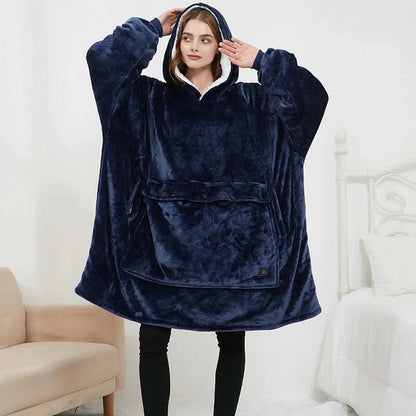 Cozy Electric Blanket Hoodie with Fleece Lining