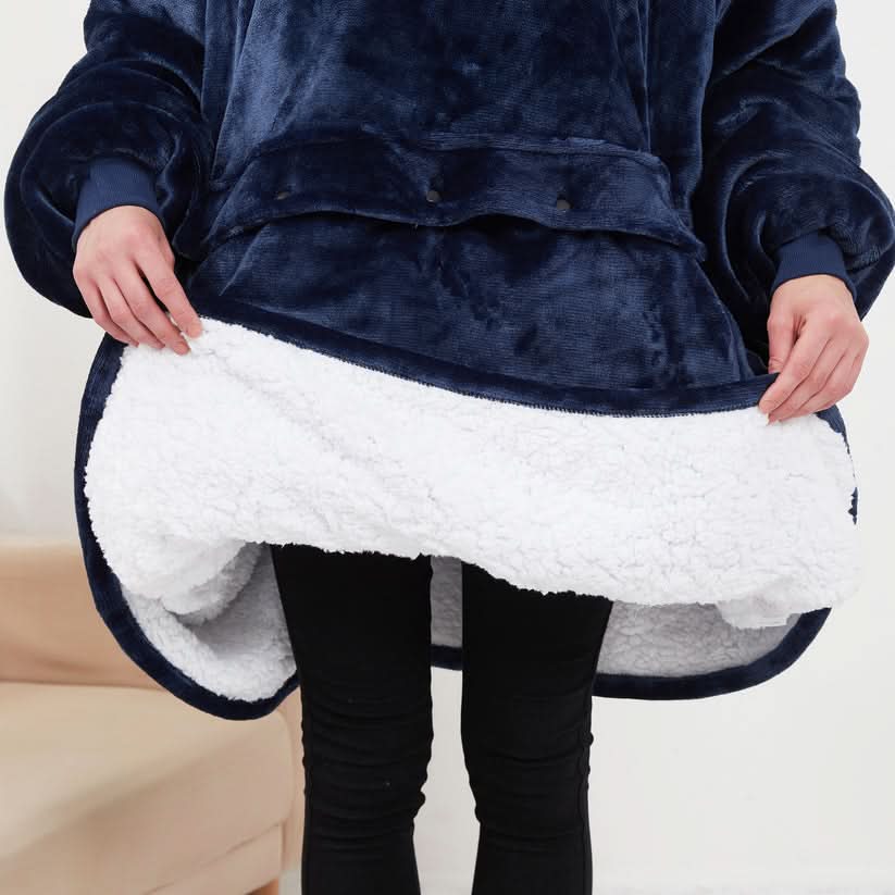 Cozy Electric Blanket Hoodie with Fleece Lining