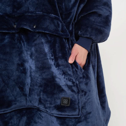 Cozy Electric Blanket Hoodie with Fleece Lining