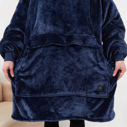 Cozy Electric Blanket Hoodie with Fleece Lining