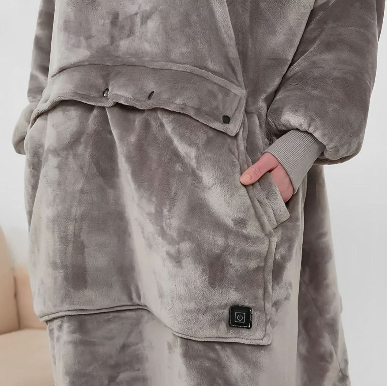Cozy Electric Blanket Hoodie with Fleece Lining