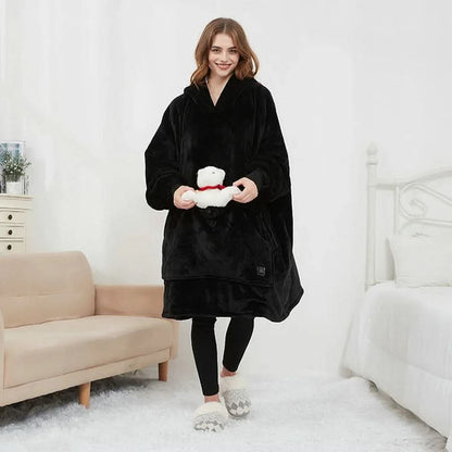 Cozy Electric Blanket Hoodie with Fleece Lining