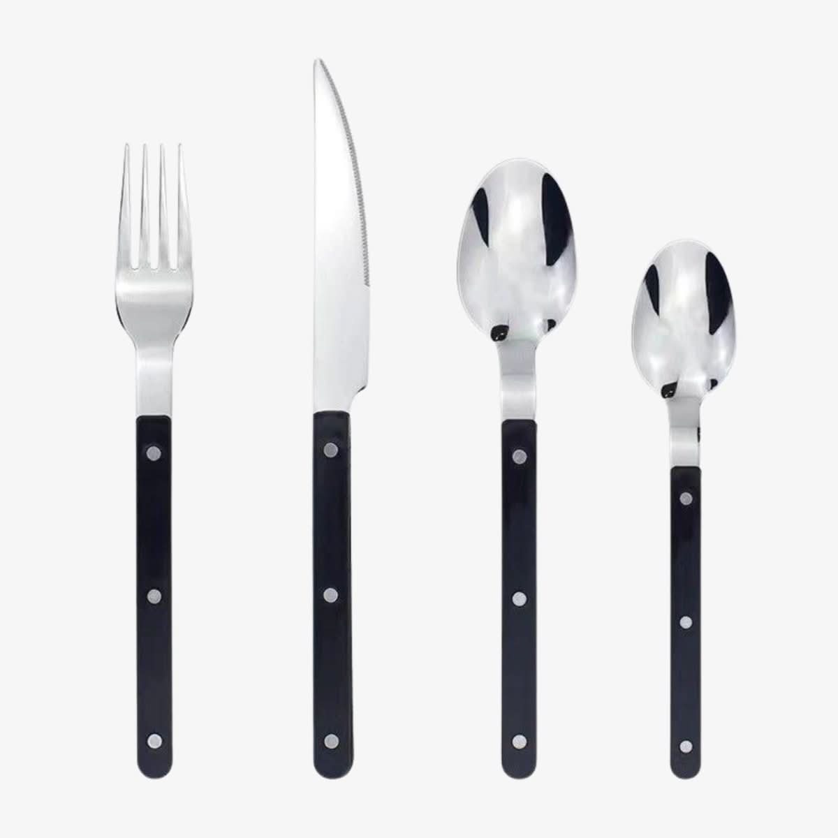 Custom Engraved 24 Piece Silver Cutlery Set - Luxicro
